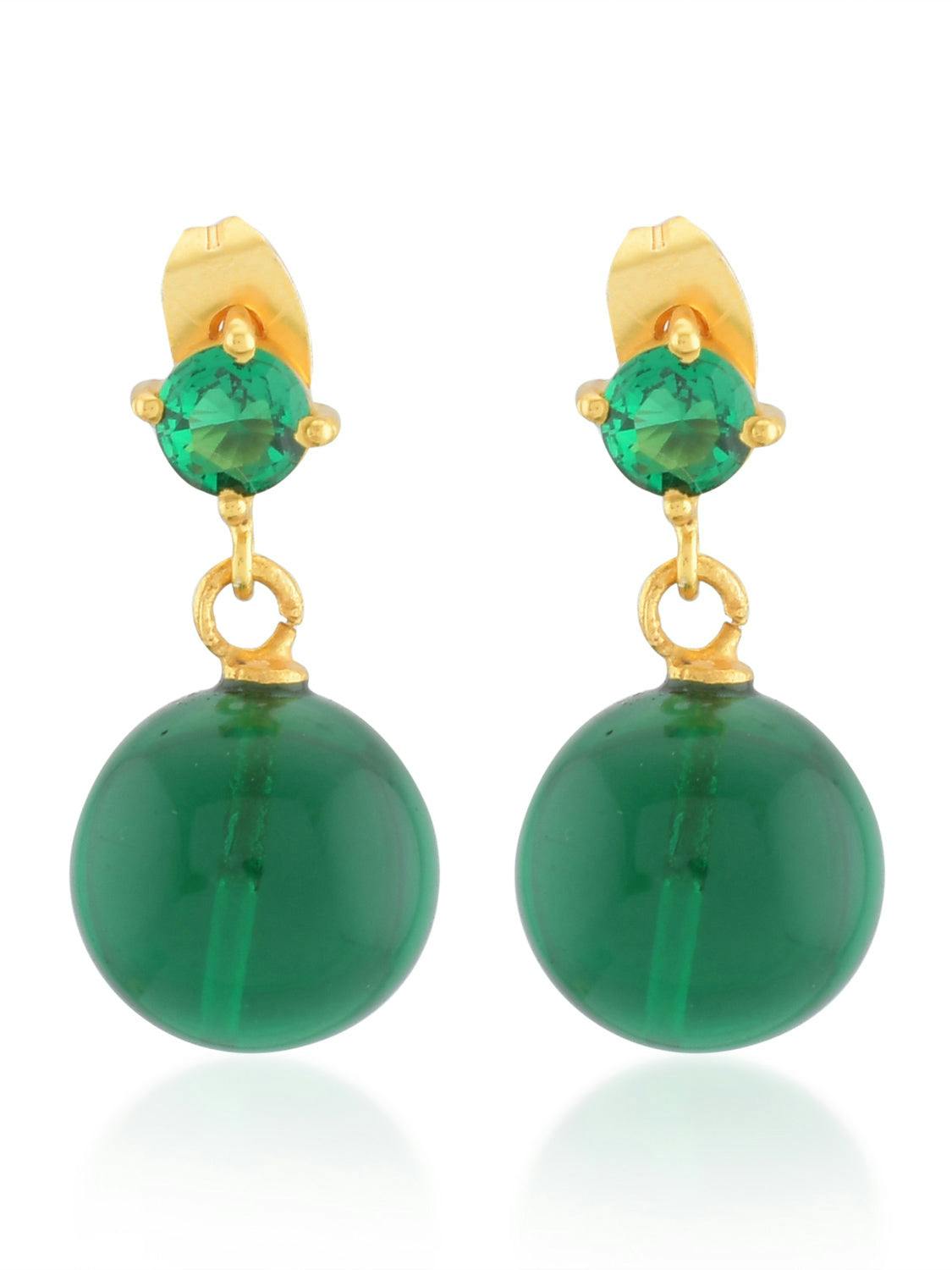 Cassandra Earrings Emerald