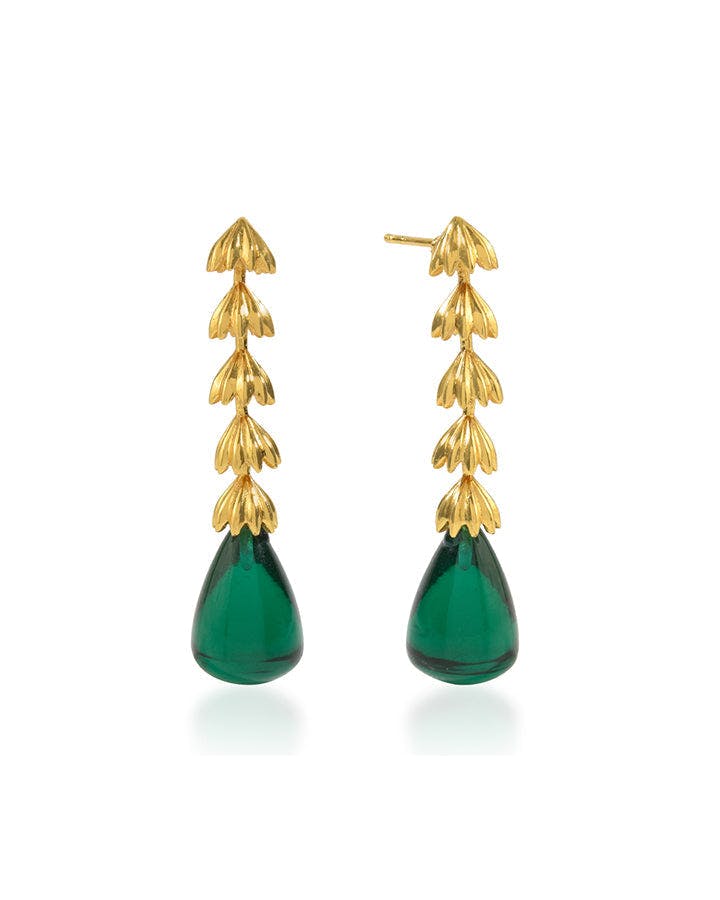 Chandelier Earrings Emerald