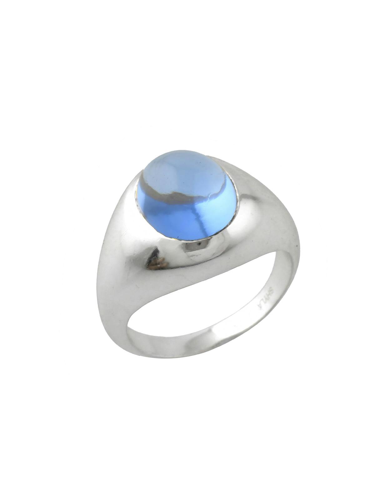 Silver Hera Ring Dark Blue