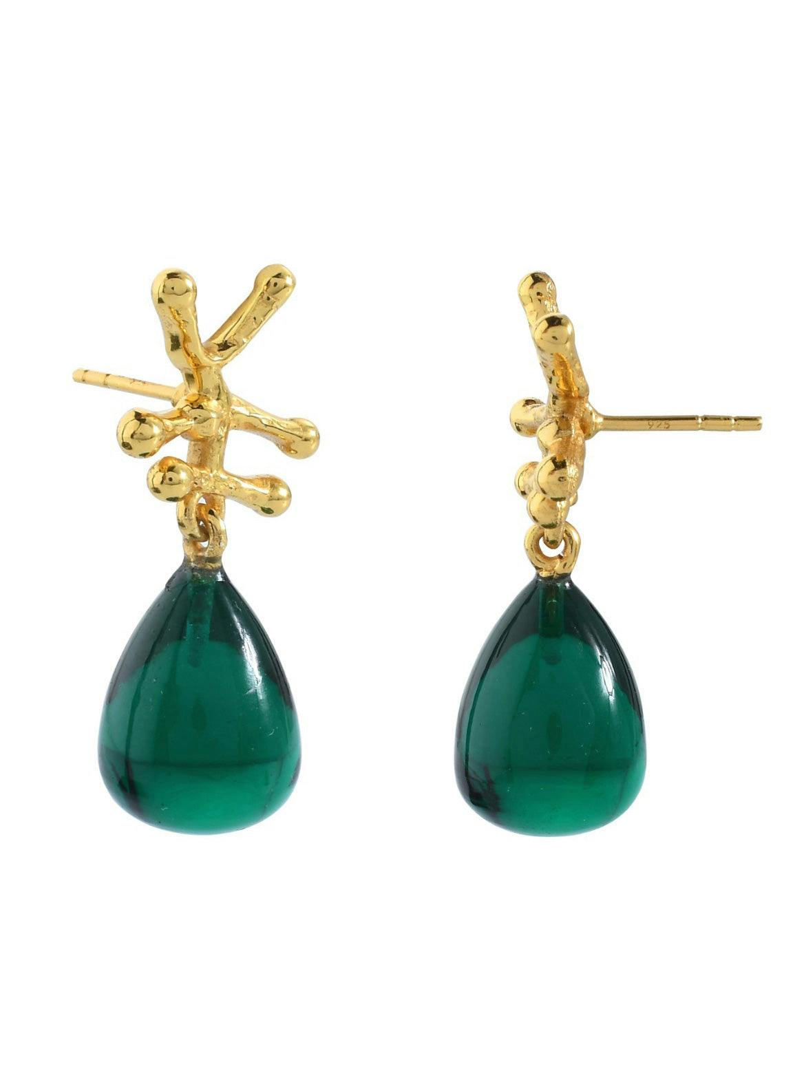 Nuria Earrings Emerald