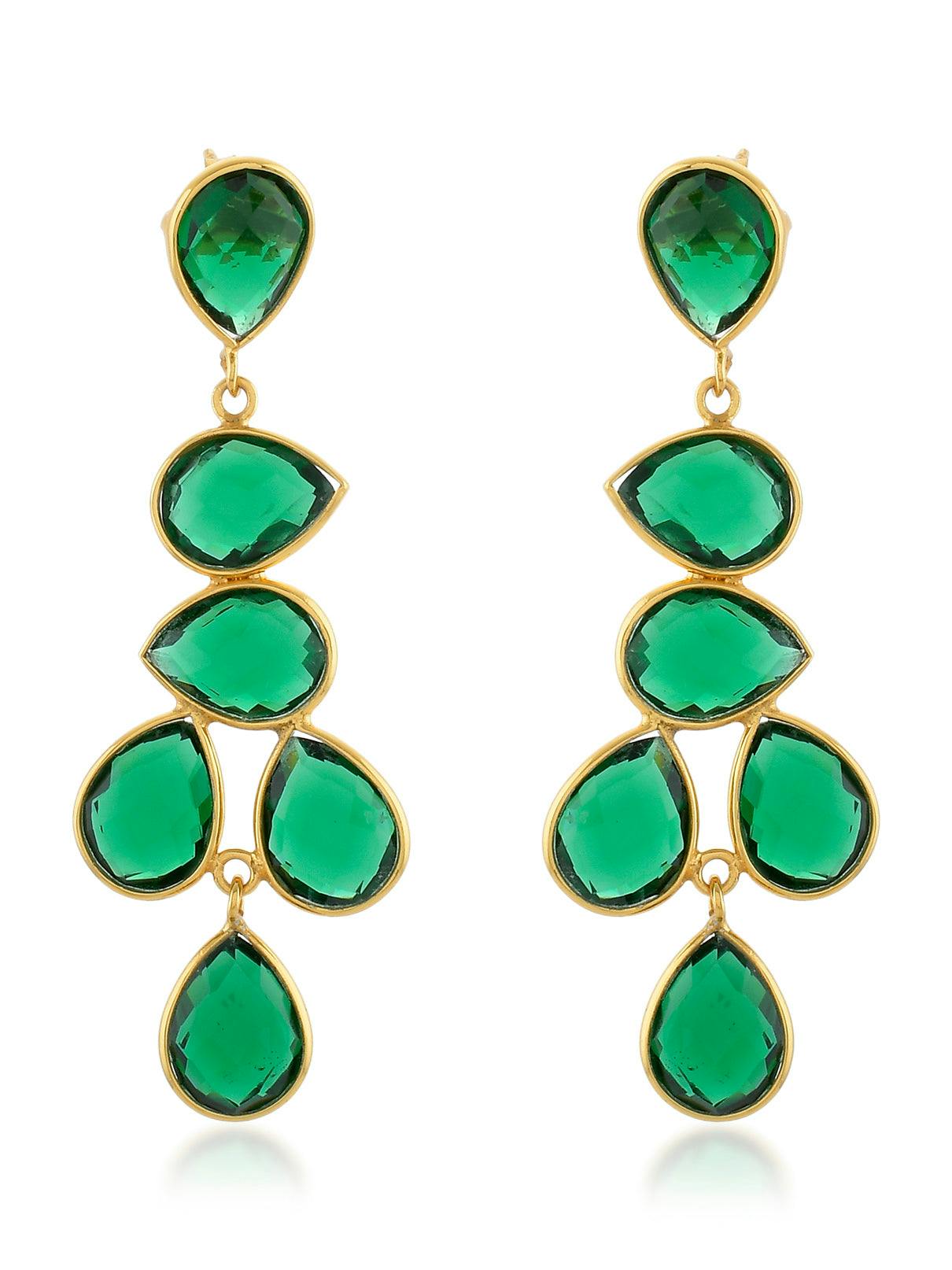 Sheena Earrings Emerald