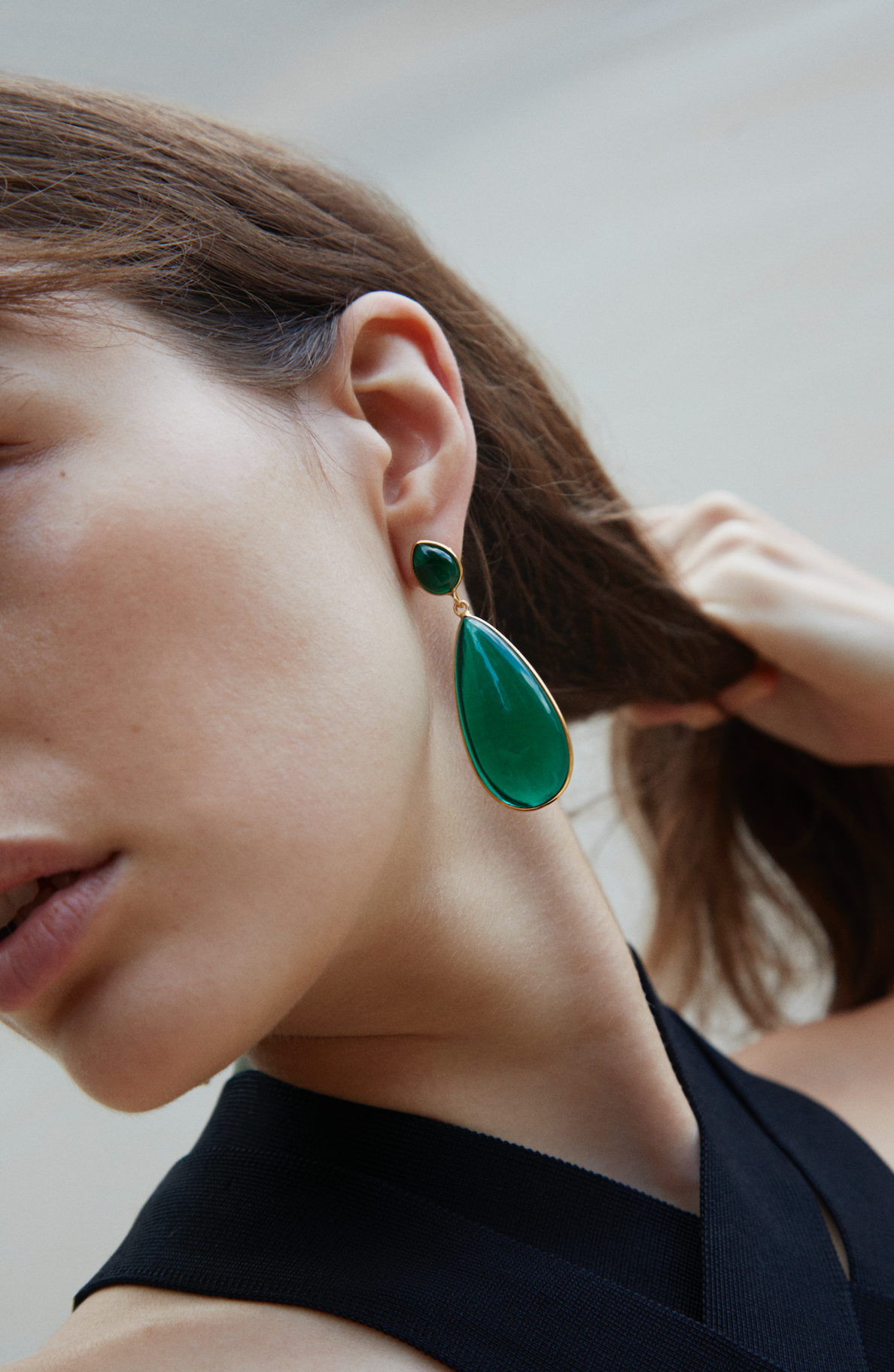 Nancy Earrings Emerald Green