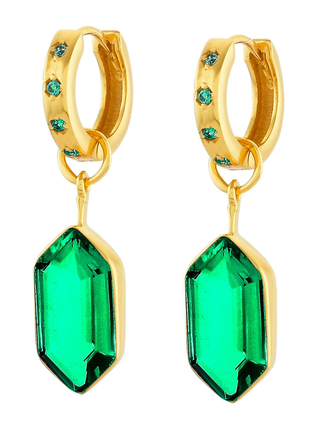 Bardot Earrings Emerald