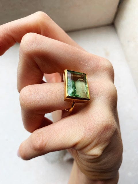 Lenny Ring Dark Emerald